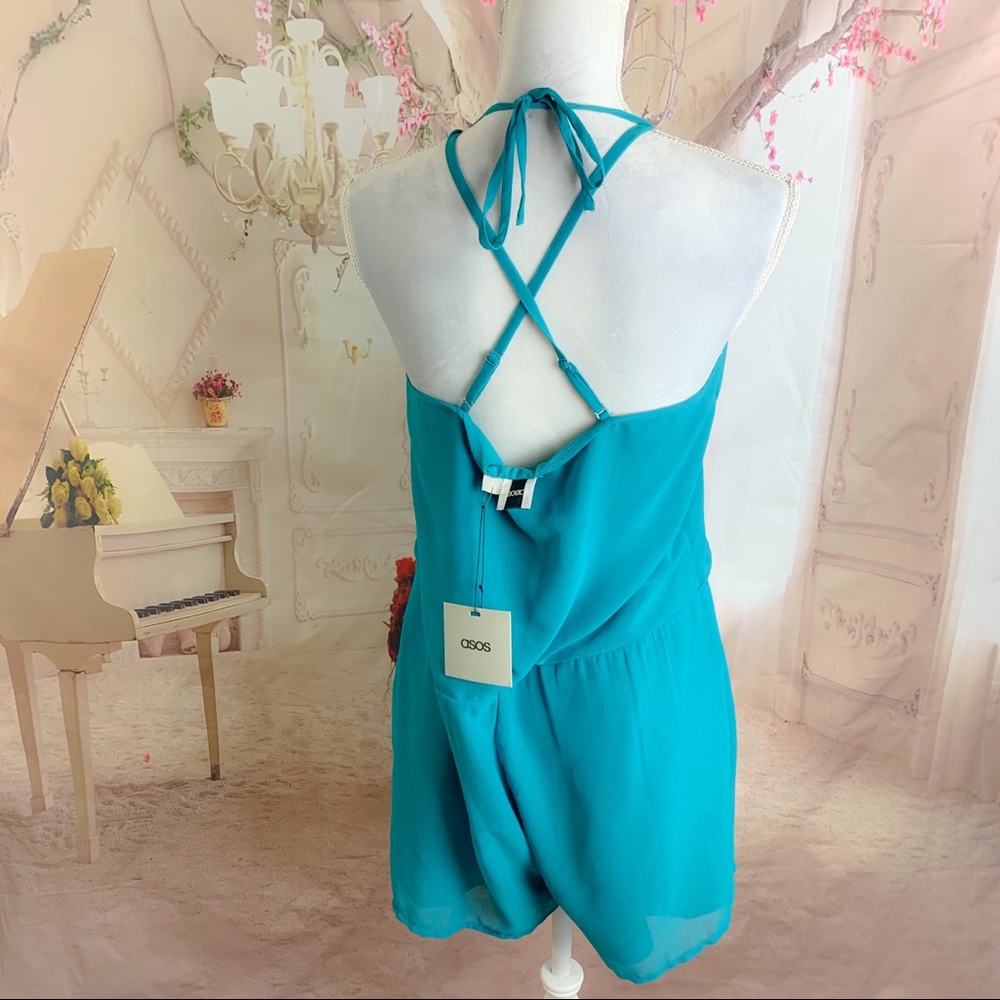 NEW ASOS Turquoise Beach Romper - Picture 8 of 10